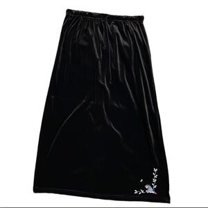 Winnie The Pooh‎ Disney Eeyore Black Velour Maxi Skirt